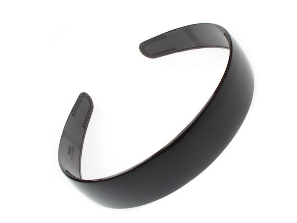 2.5cm Plain Classic Black Plastic Alice Band Hair Band Headband With Teeth