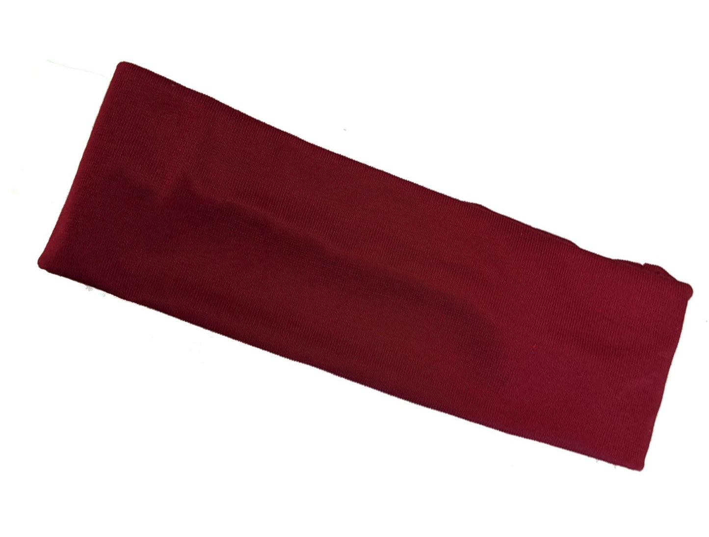 7cm Burgundy Stretch Headband Sport Dance Gym Training Make Up Hair Band