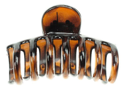 9cm Tort Brown Round Plastic Sausage Hair Claw Clip Clamp Hair Accessory