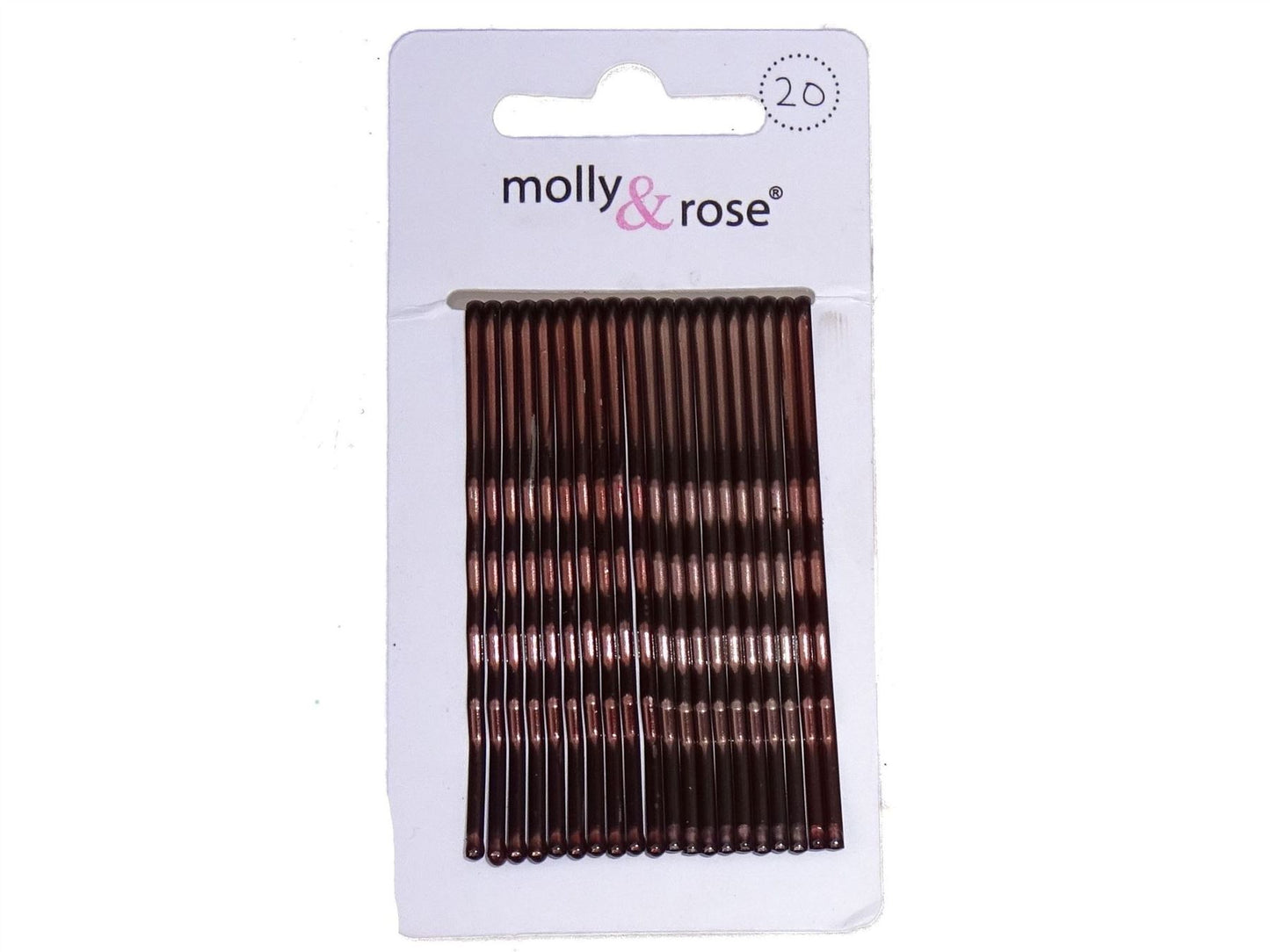 20 Long Brown Hair Grips Kirby Grips Hair Slides Clips Bobby Pins