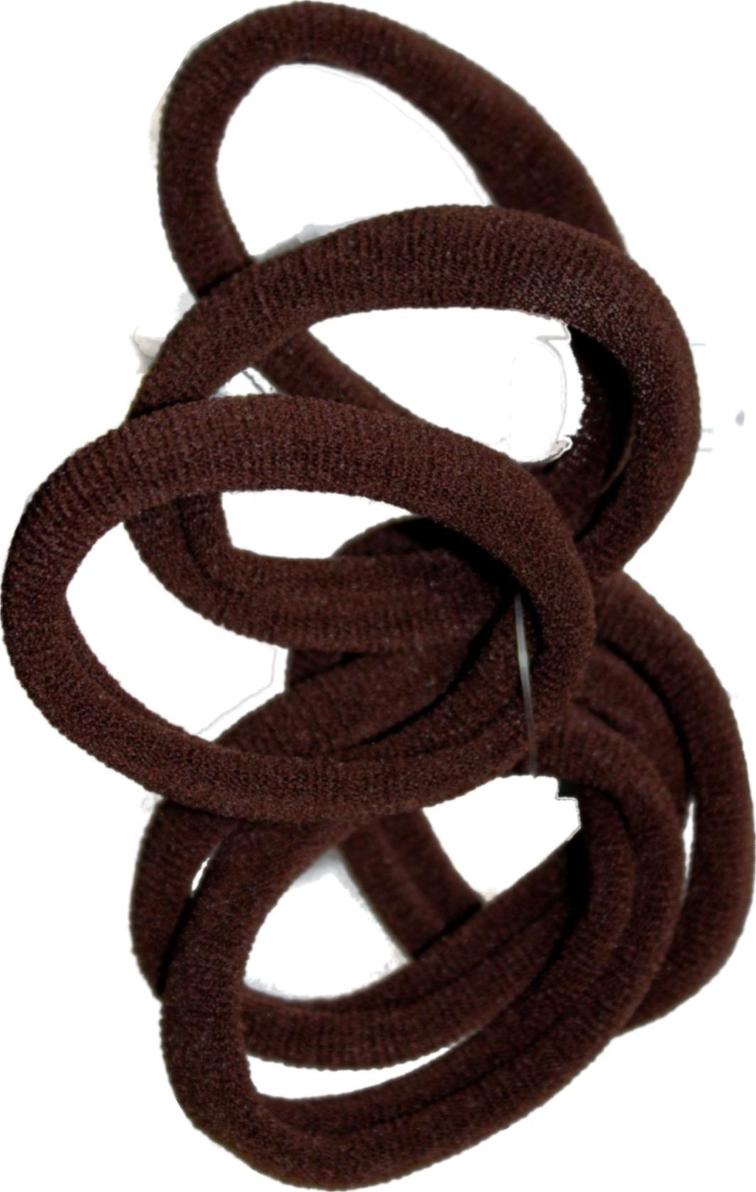 Dark Brown Jersey Endless Snag Free Hair Bobbles Hair Elastics Hair Bands