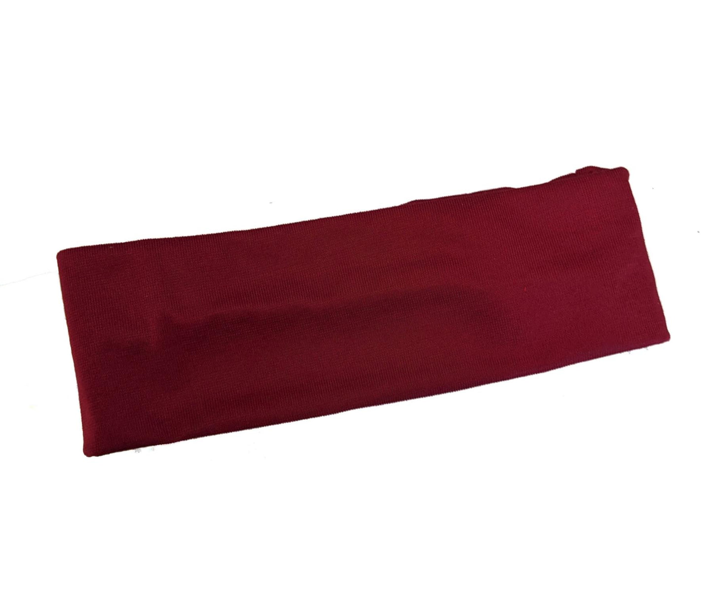 7cm Burgundy Stretch Headband Sport Dance Gym Training Make Up Hair Band