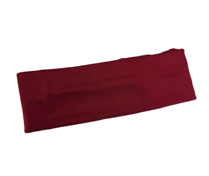 7cm Burgundy Stretch Headband Sport Dance Gym Training Make Up Hair Band