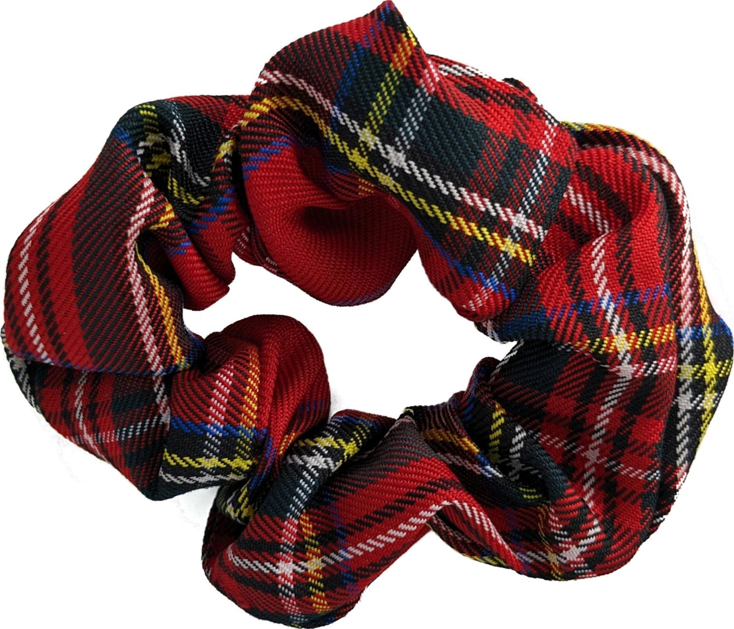 Red Tartan Scottish Hair Scrunchie Elastic Hair Bobble Hair Band Headband