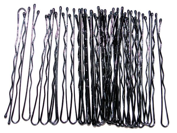 36 x 6.5cm Black Kirby Hair Grips Hair Clip Slides Bobby Pin Hair