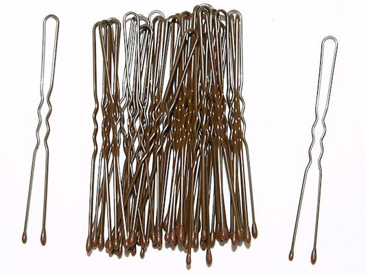 4.5cm Short Brown Waved Hair Pins Bobby Pins Grips