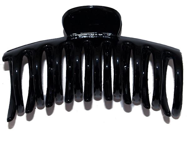 9cm Black Round Plastic Sausage Hair Claw Clip Clamp Hair Accessory