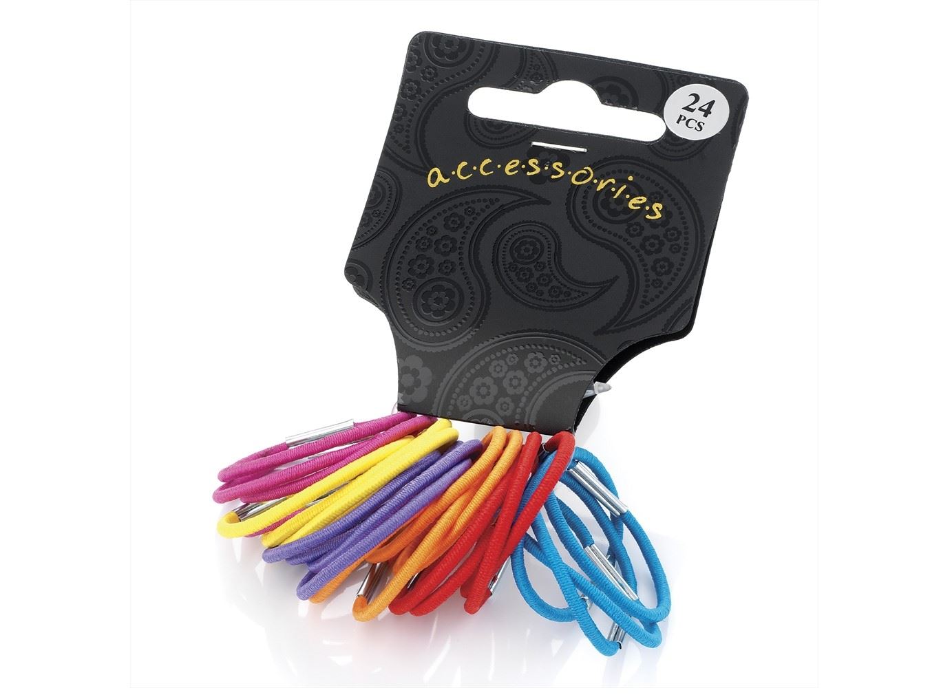 24 Small Thin Mini Bright Hair Elastic Hair Bobbles Hairbands School