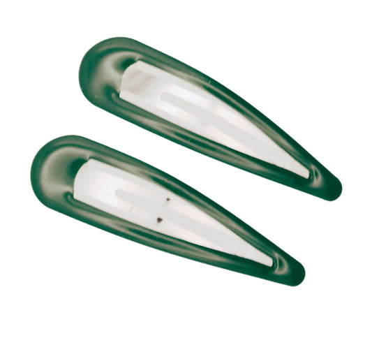 7cm Large Green Bendies Sleepies Snap Clips Hair Clips Slides School Colour