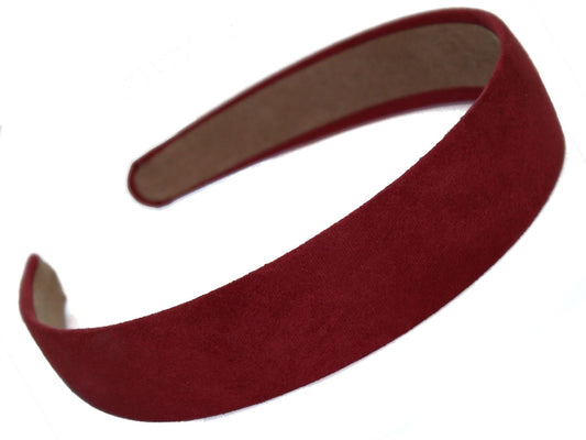 3cm Wide Dark Pink Suede Effect Headband Hair Alice Band Non-Slip Strip