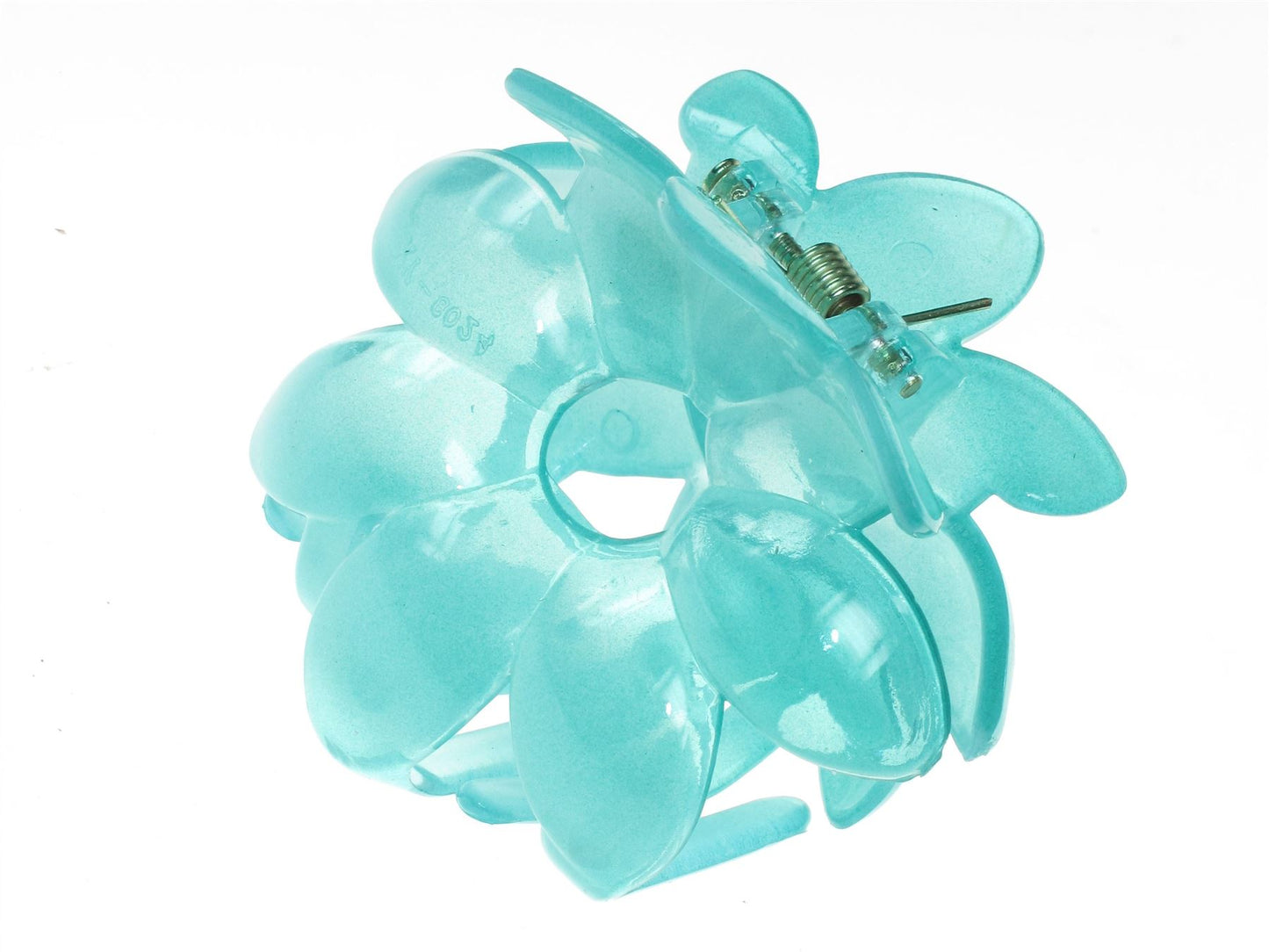 Turquoise Blue Chunky Plastic Flower 4cm Claw Hair Claw Clip Clamp Jaw Clip