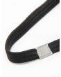 Long Plain Black Headband Hair Elastics With Metal Hairbands Gym Sport