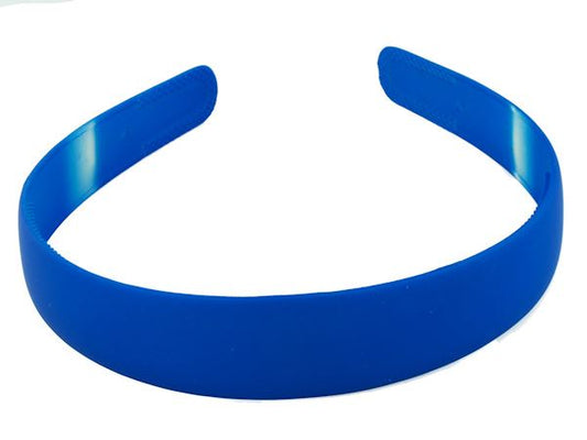 3cm Blue Matte Look Plastic Alice Band Hair Band Headband With Teeth