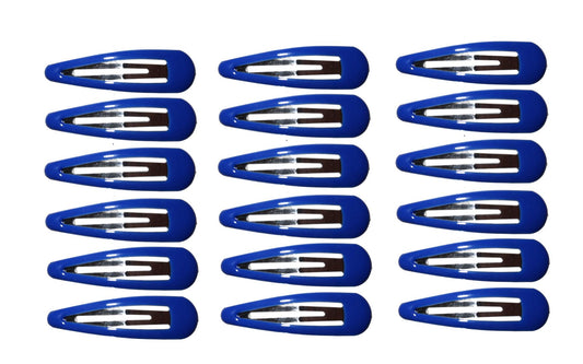 18 Royal Blue Bendies Snap Sleepies Hair Clip Slides School