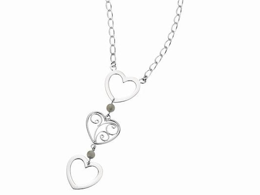 Filigree Heart Swirl Necklace Fashion Jewellery Ladies Women