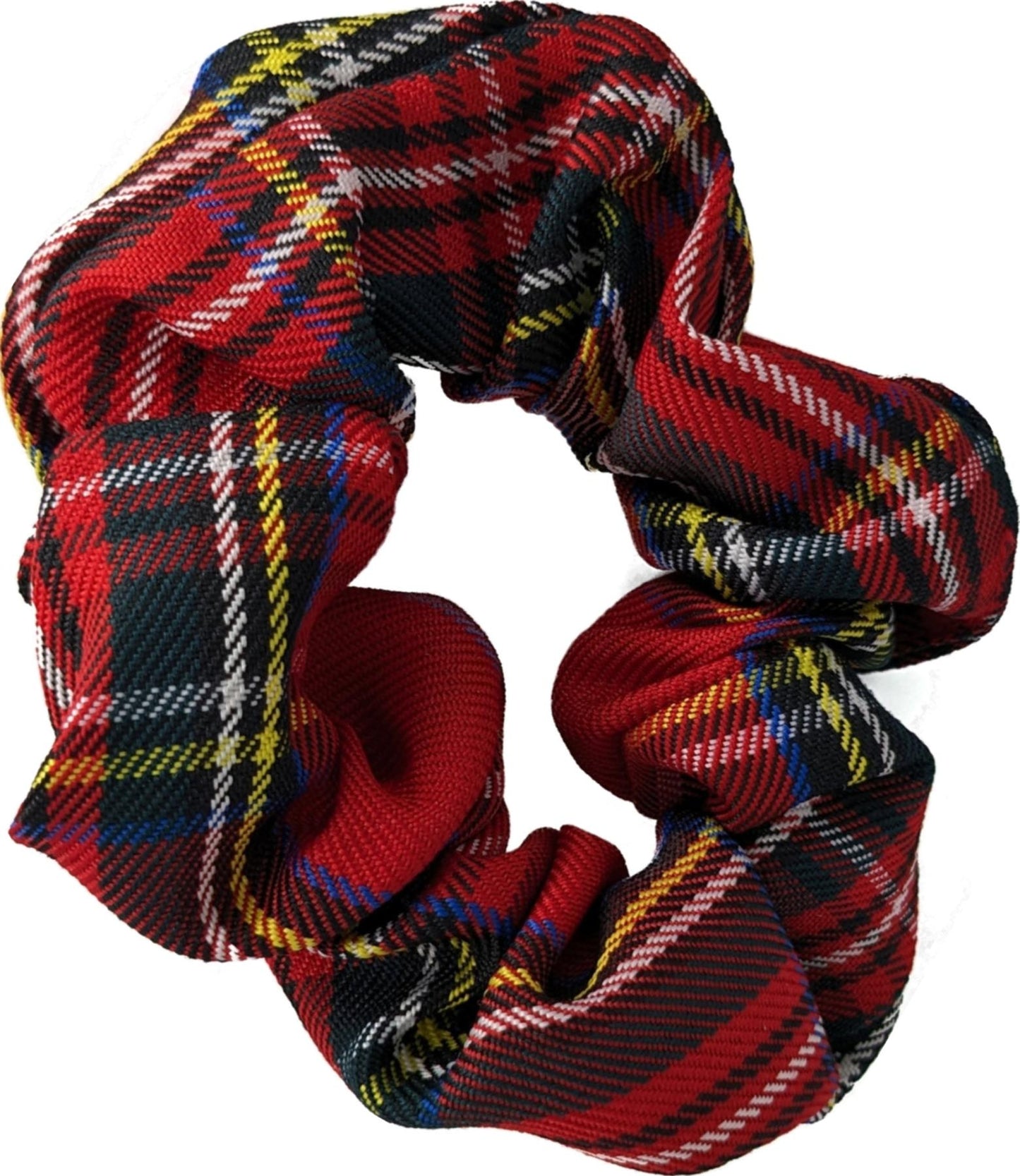 Red Tartan Scottish Hair Scrunchie Elastic Hair Bobble Hair Band Headband