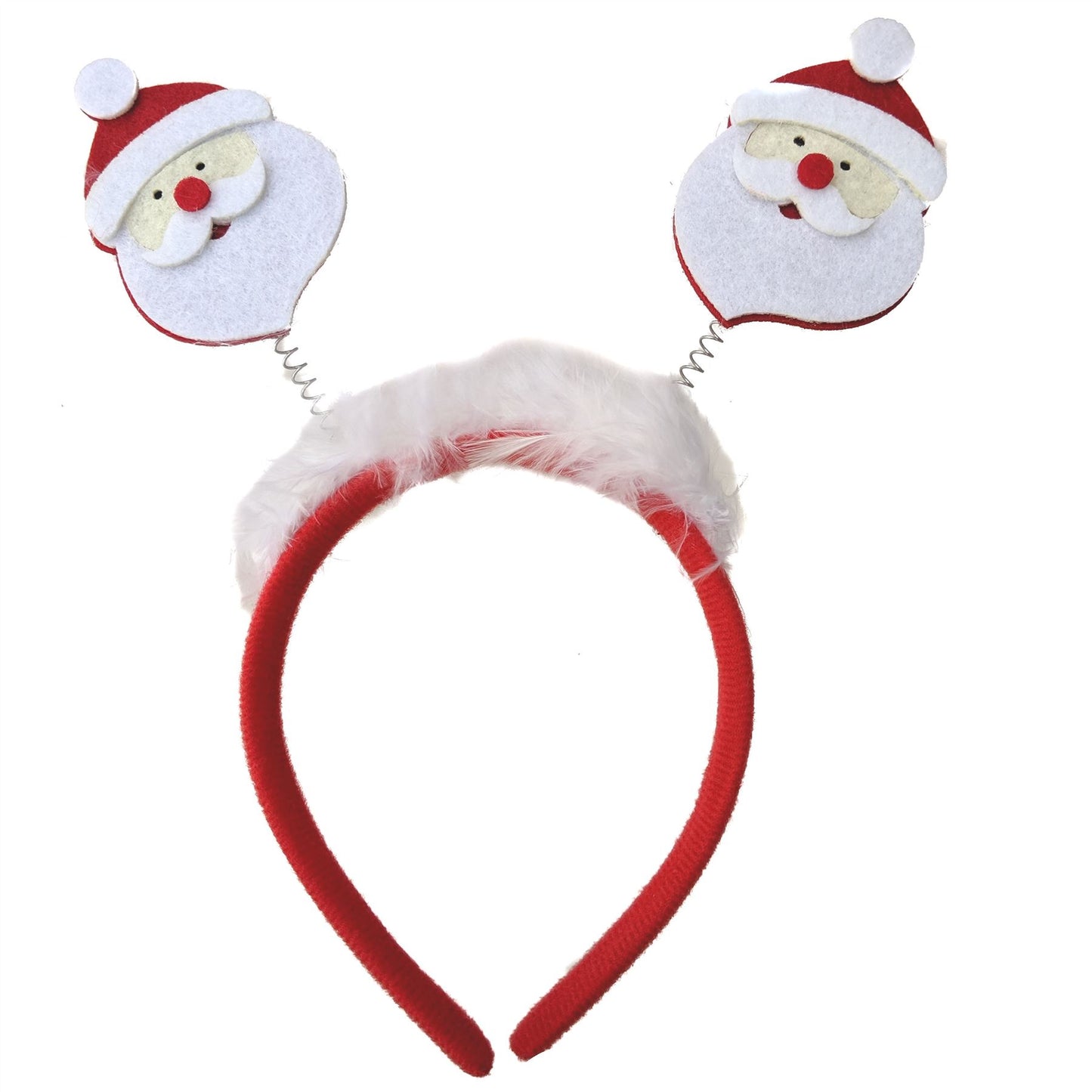 Felt Santa Christmas Deeley Bopper Headband Xmas Hairband