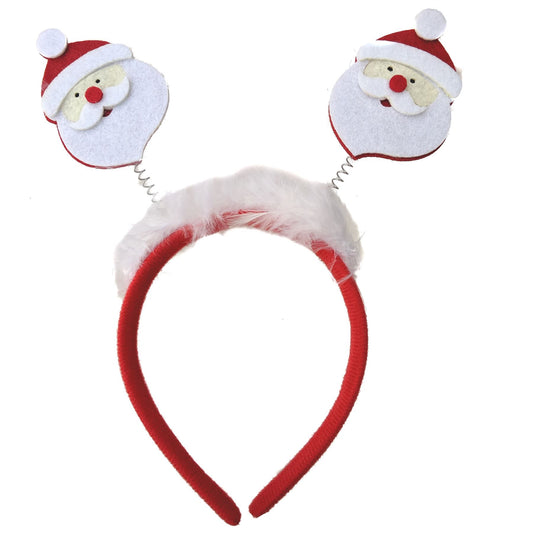 Felt Santa Christmas Deeley Bopper Headband Xmas Hairband