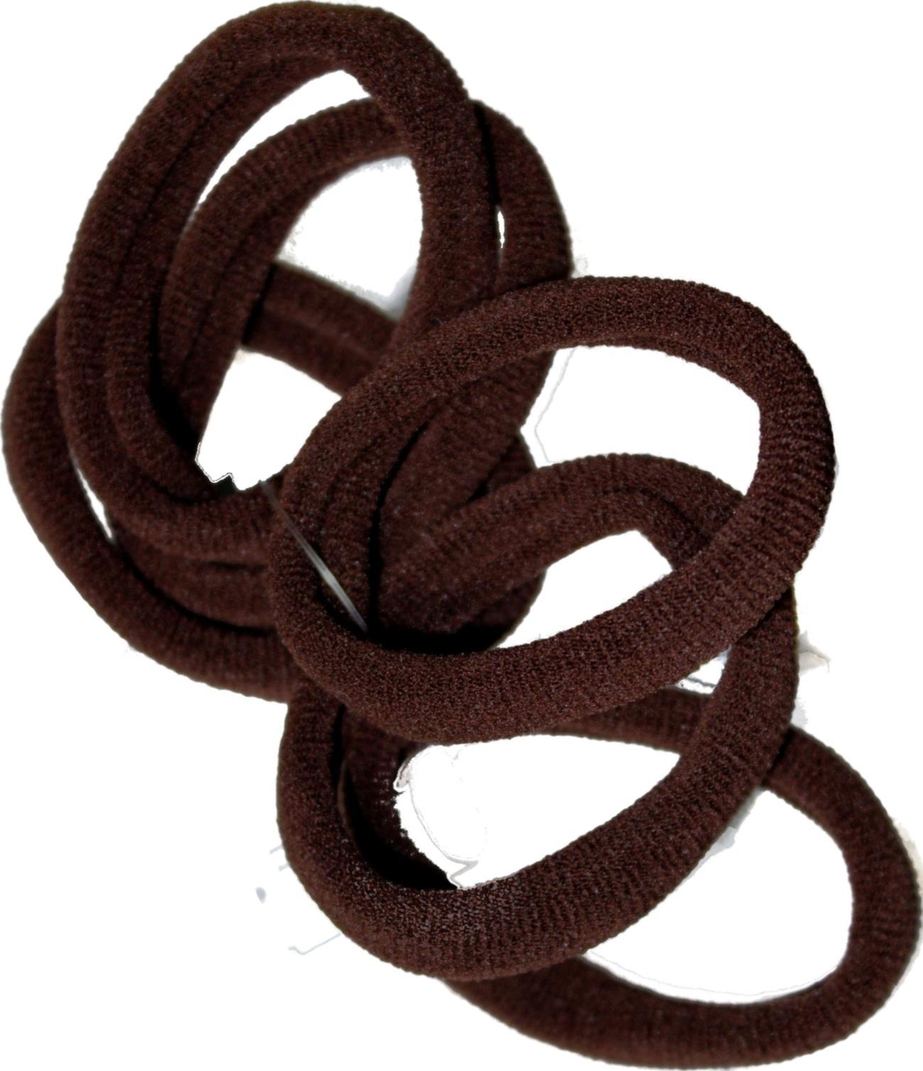Dark Brown Jersey Endless Snag Free Hair Bobbles Hair Elastics Hair Bands