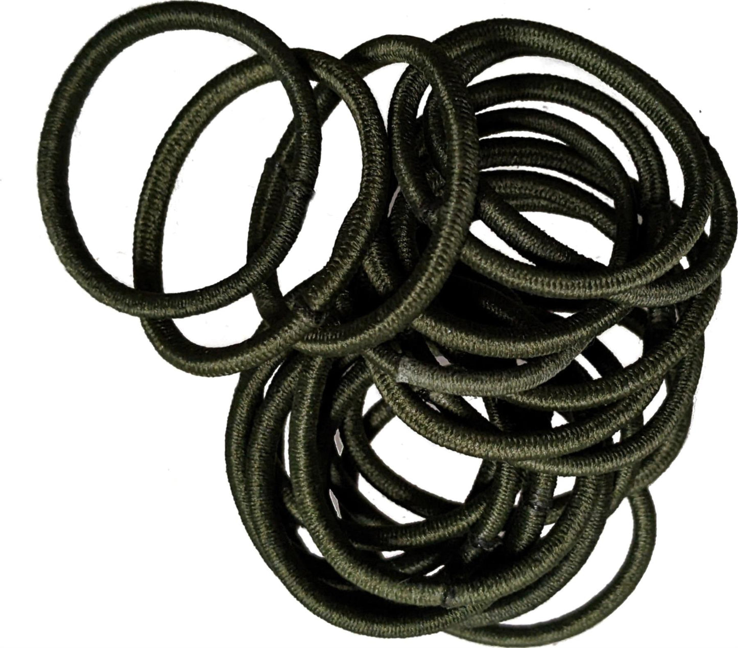 Small Green Snag-Free Thin Hair Bobbles Hair Elastics Hair Bands