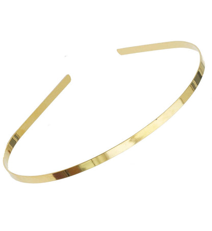 Plain Gold Tiara Base Metal Headband Hair Band Crafting Bridal Wedding Prom