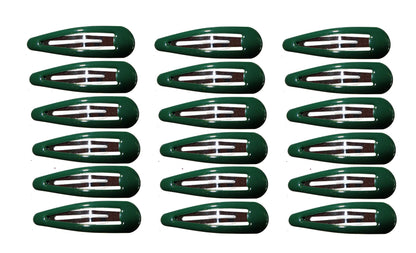 18 Bottle Green Bendies Snap Sleepies Hair Clip Slides School Hair