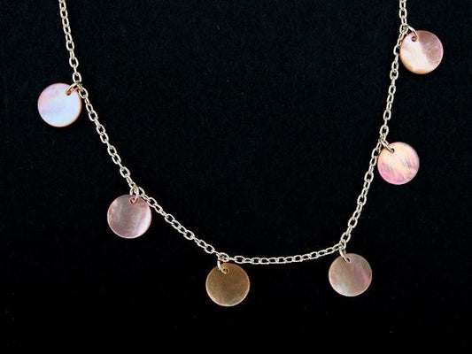 Pink Shell Disc Anklet Ankle Bracelet Chain Summer Beach Holiday Jewellery