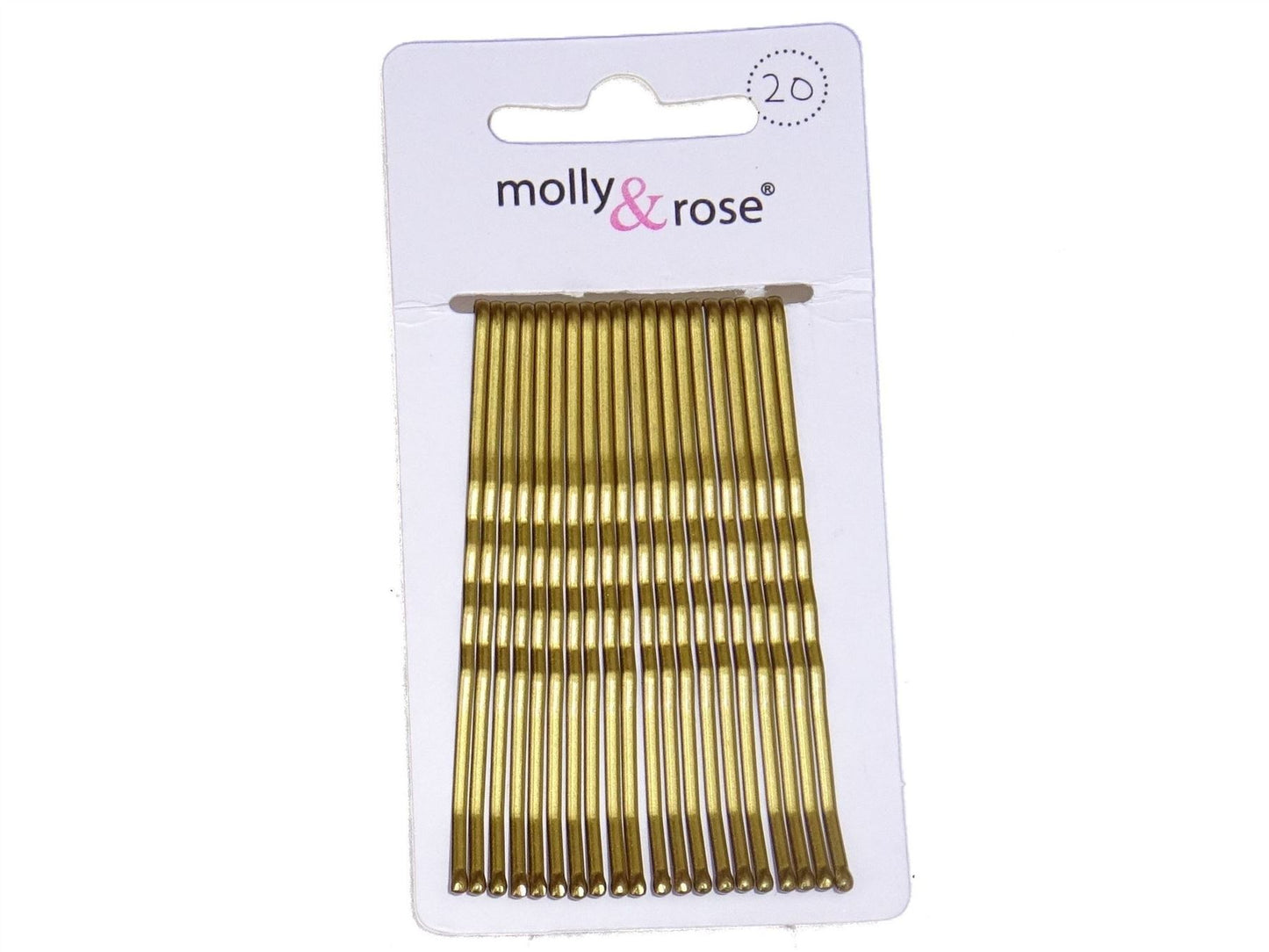 20 Golden Blonde Hair Grips Kirby Grips Hair Slides Clips Bobby Pins 6.5cm