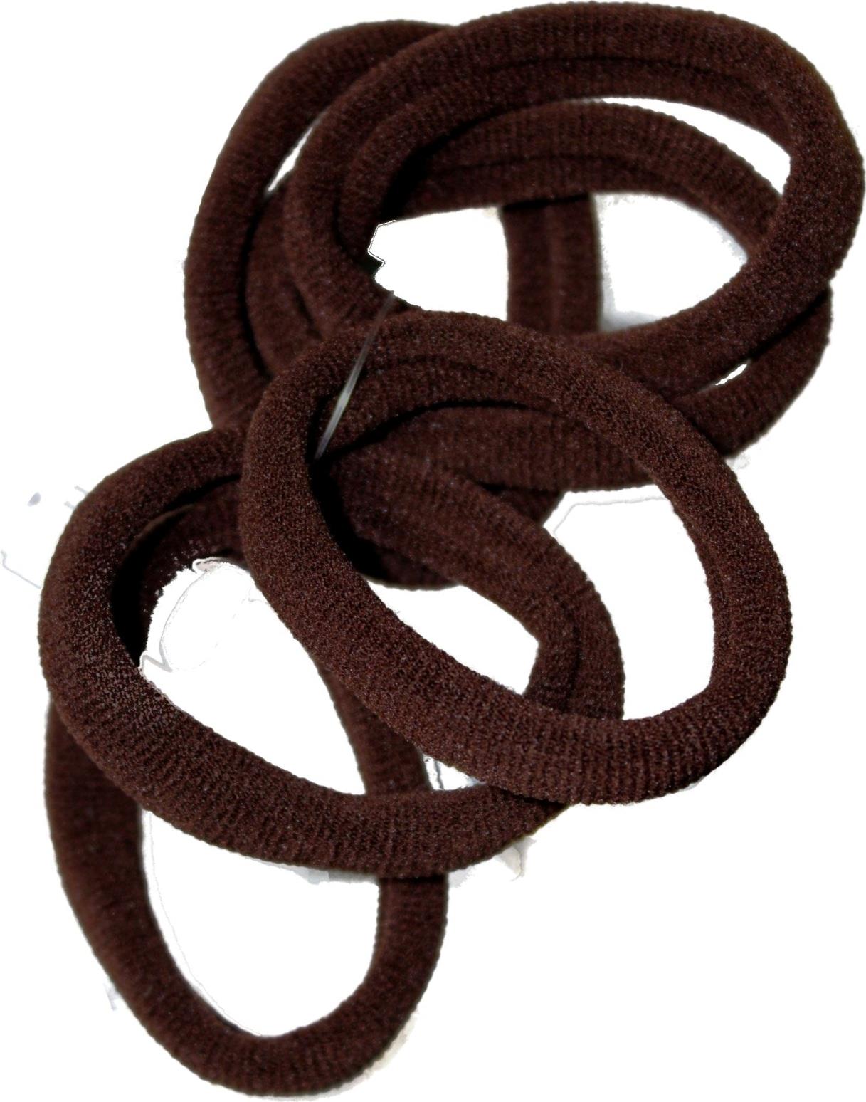 Dark Brown Jersey Endless Snag Free Hair Bobbles Hair Elastics Hair Bands