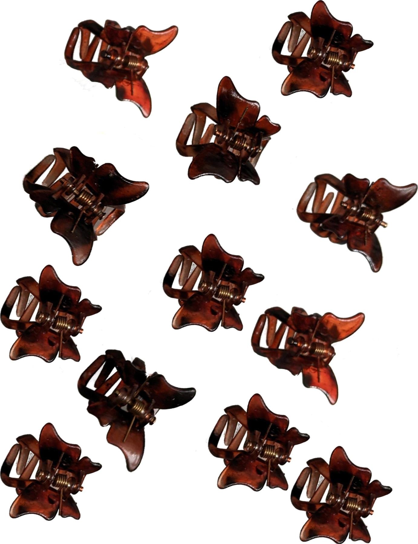 12 Tort  Mini Small Butterfly Hair Claw Clips Clamps