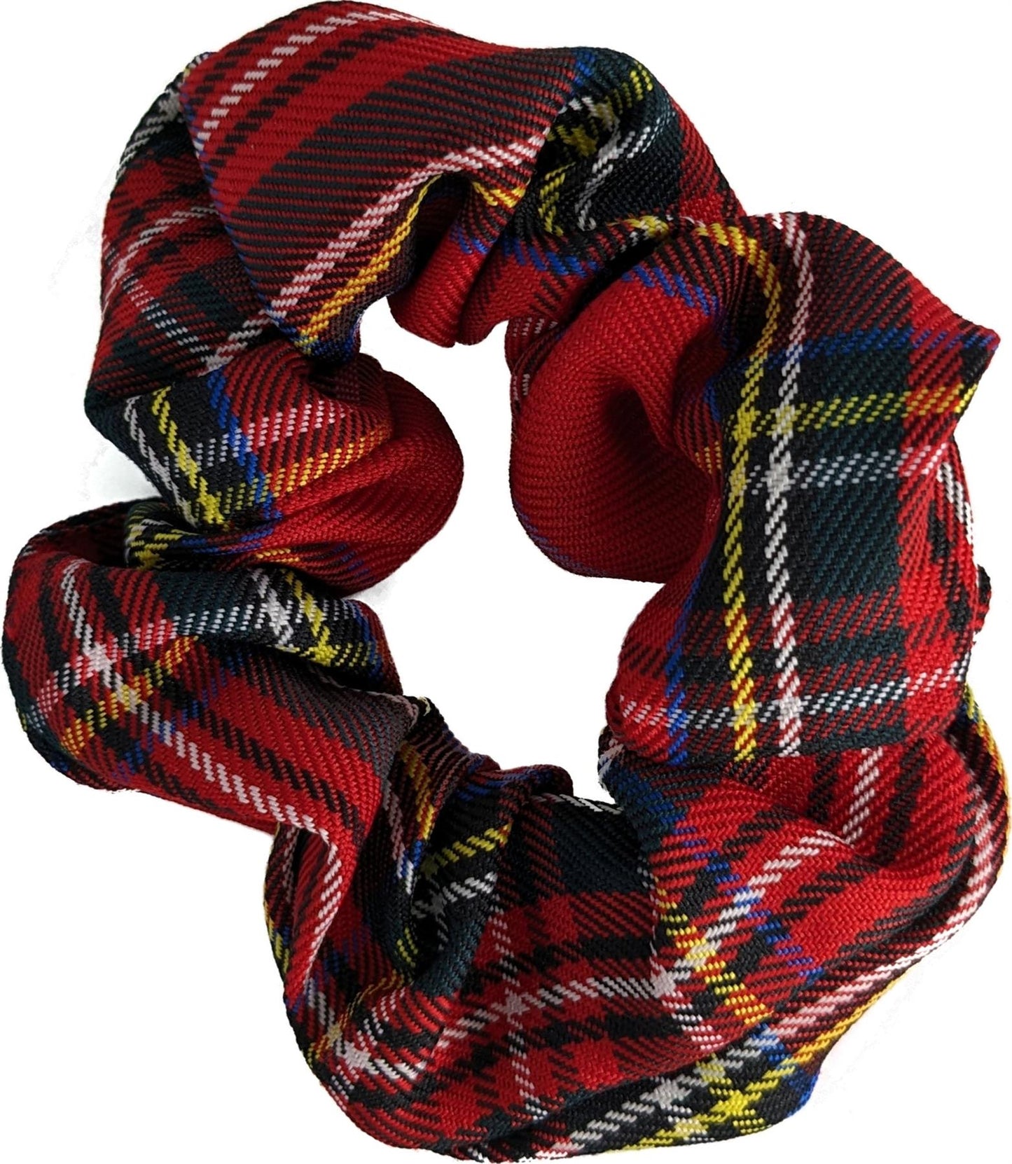 Red Tartan Scottish Hair Scrunchie Elastic Hair Bobble Hair Band Headband