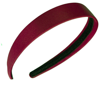 2.5cm (1") Burgundy Fabric Plastic Alice Hair Band Headband No Teeth