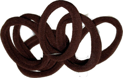 Dark Brown Jersey Endless Snag Free Hair Bobbles Hair Elastics Hair Bands
