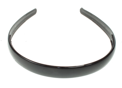 1.5cm Plain Black Plastic Alice Band Hair Band Headband With Teeth