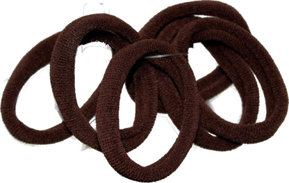 Dark Brown Jersey Endless Snag Free Hair Bobbles Hair Elastics Hair Bands