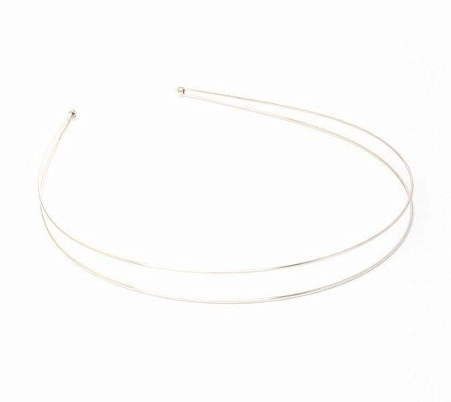 Silver Twin Row Metal Wire Tiara Base Hair Band Crafting Bridal Prom