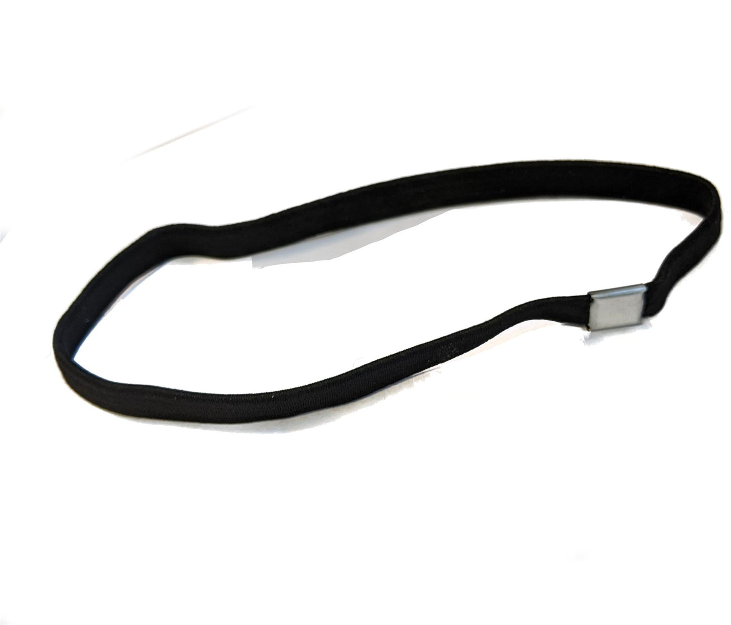 Long Plain Black Headband Hair Elastics With Metal Hairbands Gym Sport