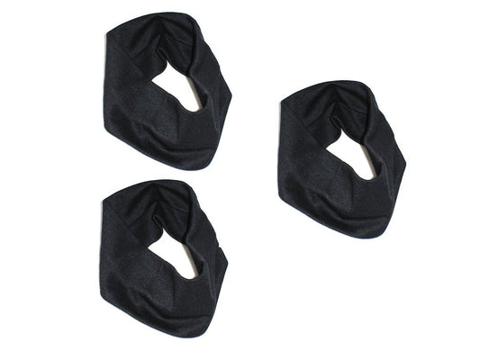 3 Wide Plain Black Stretch Headband Hair Band Sports Dance Gym Training
