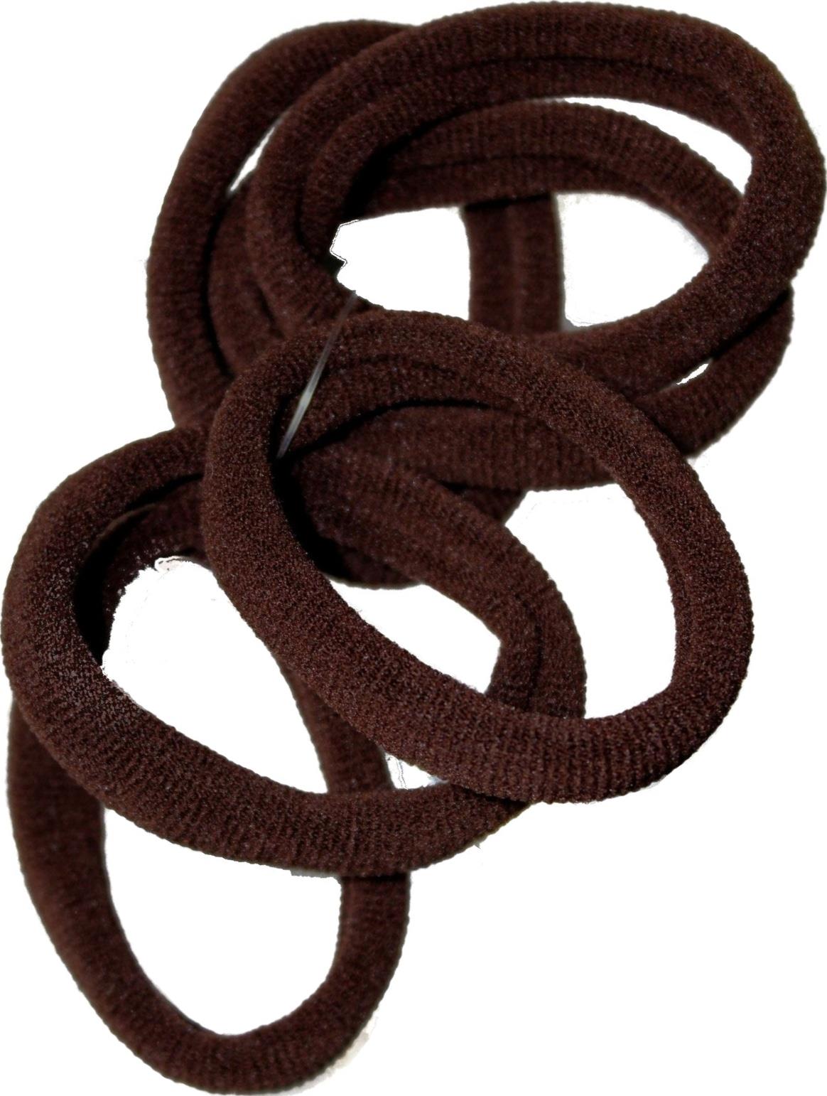 Dark Brown Jersey Endless Snag Free Hair Bobbles Hair Elastics Hair Bands