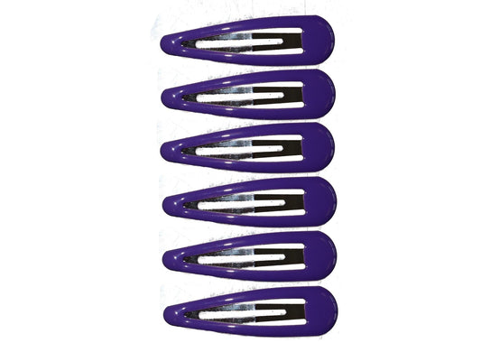 5cm Purple Bendies Sleepies Snap Clips Hair Clips Slides School Colours