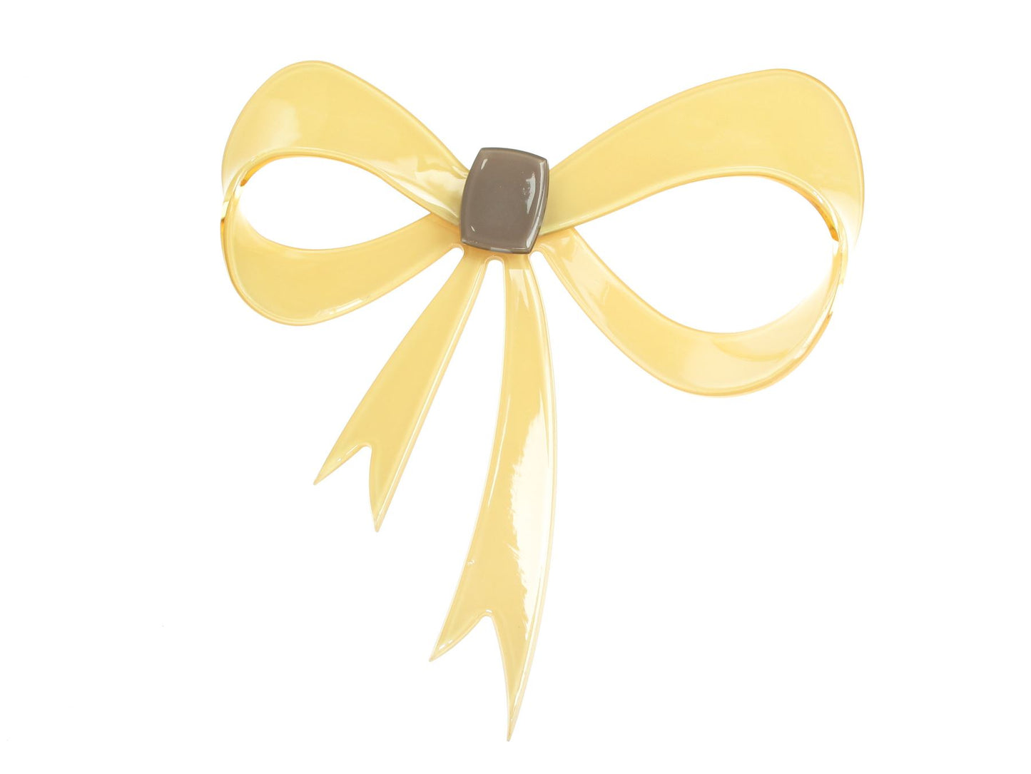 Large Honey Bow Brooch