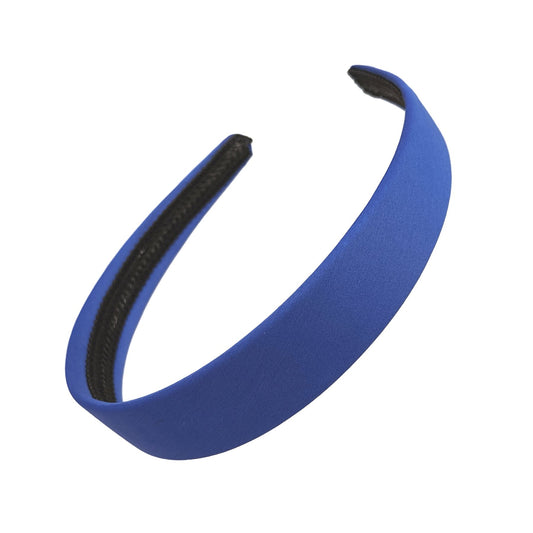 2.5cm Blue Matte Fabric Plastic Alice Band Hair Band Headband No Teeth