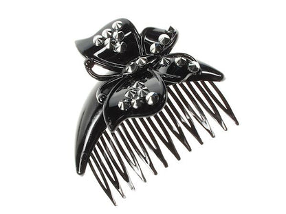 Black Butterfly Side Hair Combs Slides Clips
