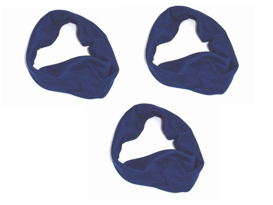 3 Wide Navy Blue Stretch Headband Hair Band Sports Dance Gym Training