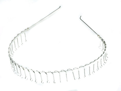 Unisex Silver Metal Wire Comb Teeth Headband Hair Band Football Gym Sports
