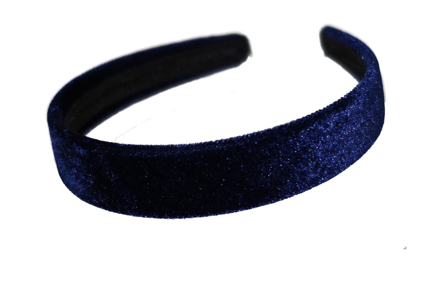2.5cm Navy Plush Velvet Plastic Headband Alice Hair Band No Teeth School