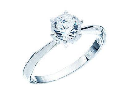 Silver 6mm Solitaire Ring