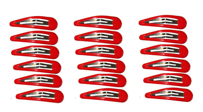 18 Red Bendies Snap Sleepies Hair Clip Slides School