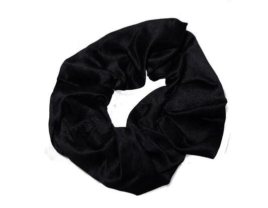 Black Satin Style Hair Scrunchie Hair Bobble Hair Elastic Band Work Gym