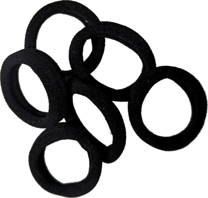 Mini Small Black Jersey Endless Snag Free Hair Bobbles Elastics